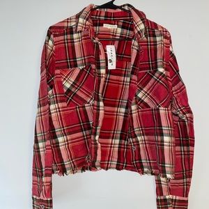 Never Worn Pacsun Cropped Flannel